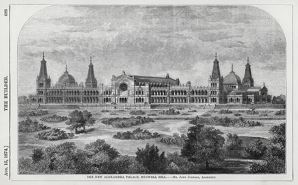 The New Alexandra Palace, Muswell Hill (engraving)