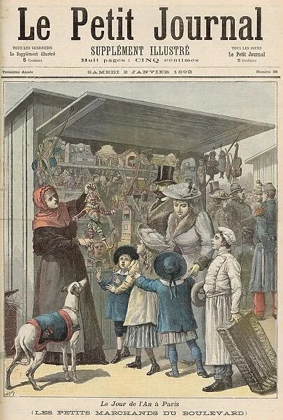 New Years Day in Paris: The Little Stalls on the Boulevard, cover of Le