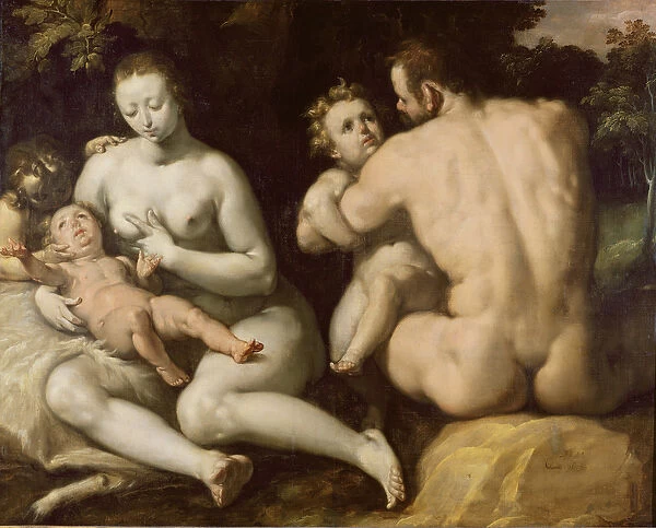 Noahs Family (oil on canvas)