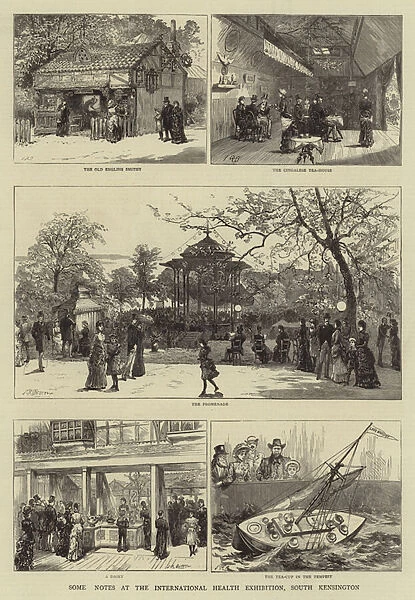 Some Notes at the International Health Exhibition, South Kensington (engraving)