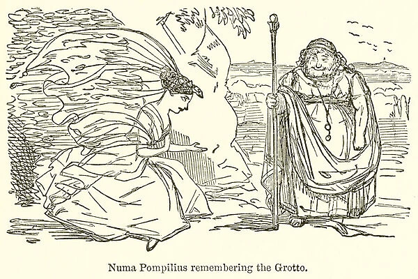 Numa Pompilius Remembering the Grotto (engraving)