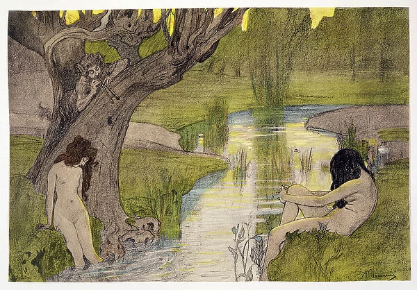 Nymphs Bathing, from L Estampe Moderne, published Paris 1897-99