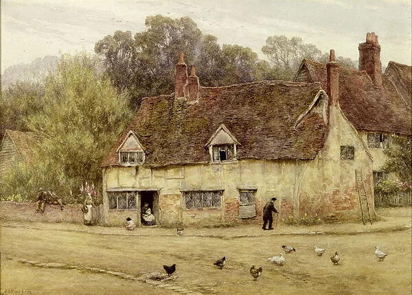 By the Old Cottage (w  /  c on paper)