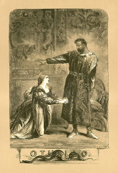 Othello. LLM455210 Othello by Gilbert, John (1817-97); Private Collection; (add.info.