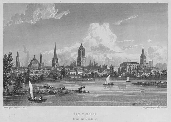 Oxford, from the Meadows (engraving)