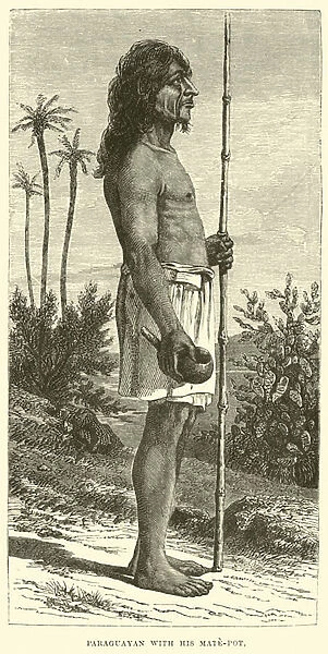 Paraguayan with his Mate-Pot (engraving)