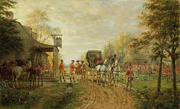 Passing the Outposts on the Old Kingsbridge Road, 1903 (oil on canvas)
