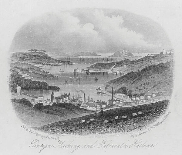 Penryn Flushing and Falmouth Harbour (engraving)