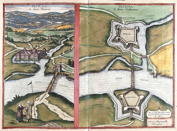 Petrinja, Croatia (engraving, 1572-1617)