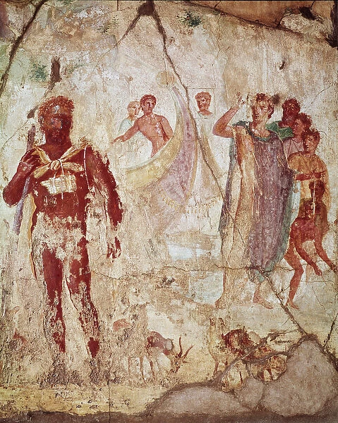Polyphemus and Aeneas, Pompeii, 1st century BC - 1st century AD (fresco)