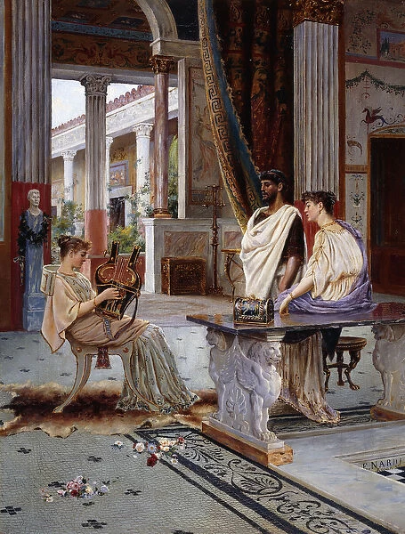 Pomeriggio Musicale, Pompei, 1893 (oil on canvas)