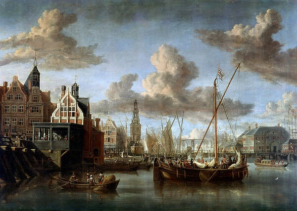 The Port of Amsterdam Painting by Abraham Storck (1635-1710)