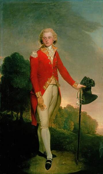 Portrait of Aubrey, Earl of Burford, wearing the uniform of a Captain in the 34th foot