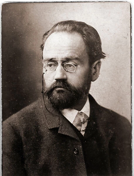 Portrait of Emile Zola (b  /  w photo)