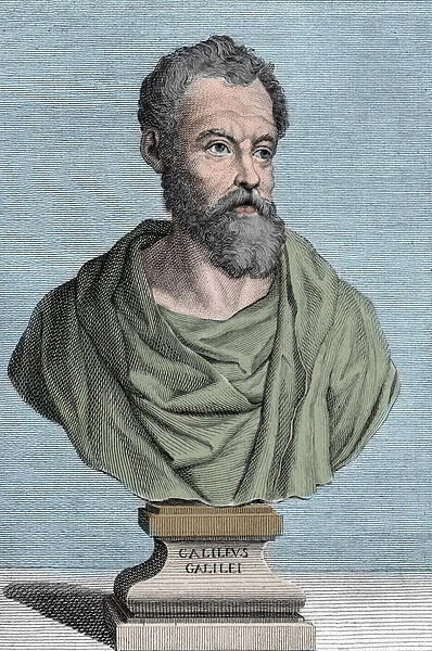 Portrait of Galileo Galilei dit Galilee, Italian astronomer (1564-1642