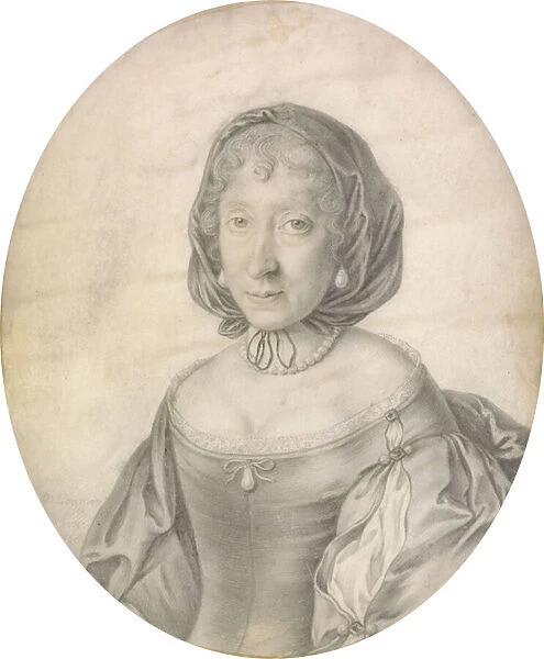 Portrait of a Lady, 1666 (black lead on vellum with wash)