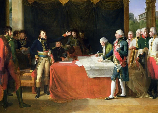 Preliminaries of the Peace Signed at Leoben, 17th April 1797, 1805 (oil on canvas)