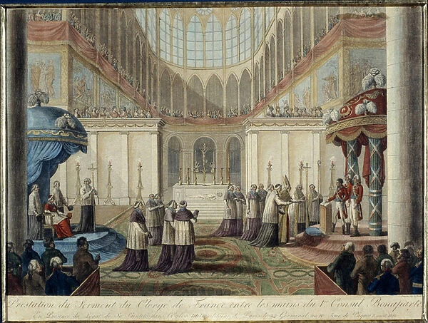 Promulgation of the Concordat of 1801: sworn in by the clerge of France in the hands of