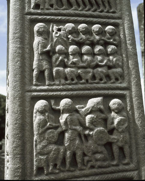 Detail of reliefs of Muiredachs High Cross, 9th-10th century