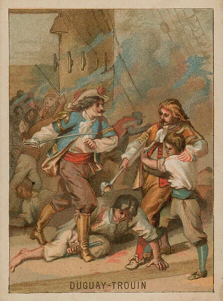 Rene Duguay-Trouin French corsair of Saint Malo (chromolitho)
