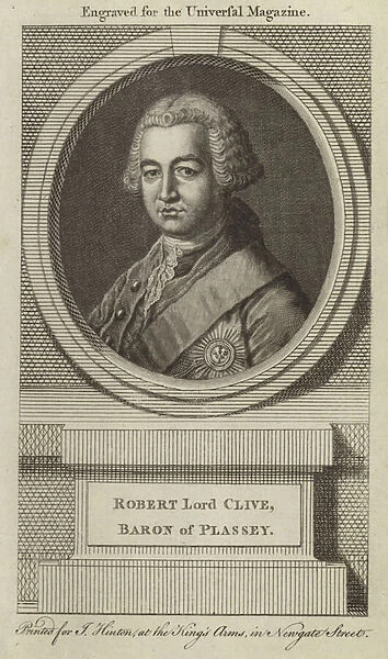 Robert Lord Clive, Baron of Plassey (engraving)
