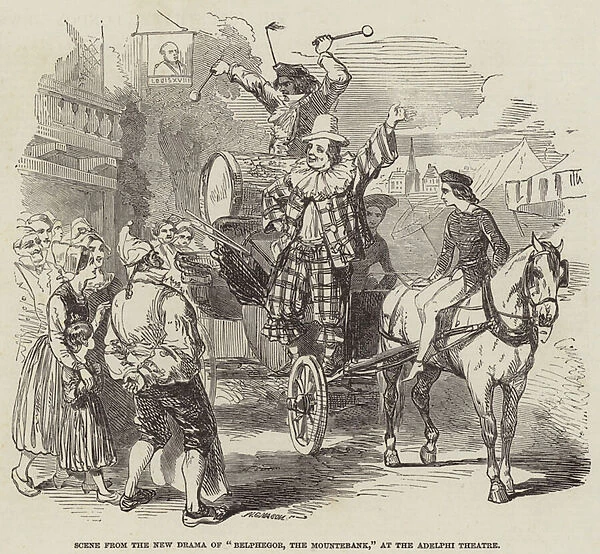 Scene from the New Drama of 'Belphegor, The Mountebank, 'at the Adelphi Theatre (engraving)