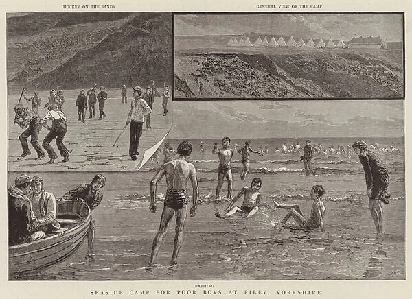 Seaside Camp for Poor Boys at Filey, Yorkshire (engraving)