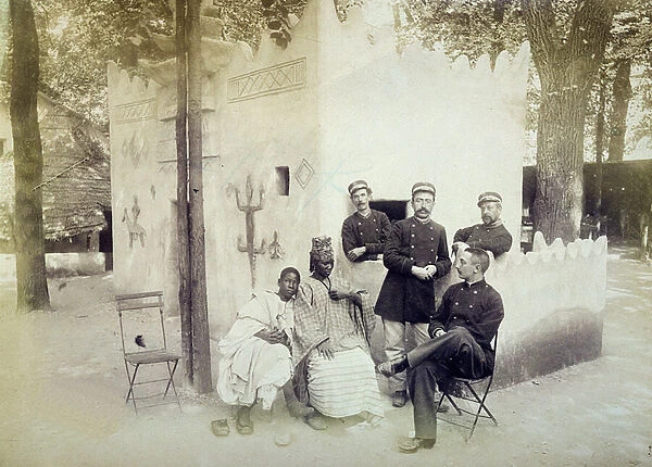 The Senegalese Village at the 1889 Universal Exposition in Paris (b  /  w photo)