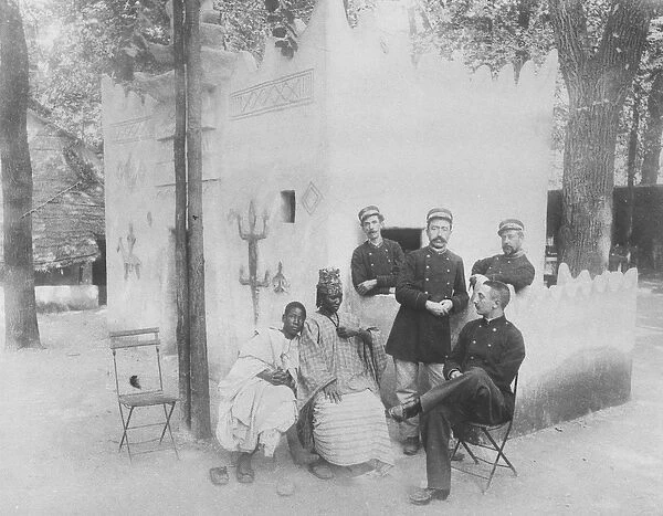Senegalese Village at the Exposition Universelle de Paris, 1889 (b  /  w photo)