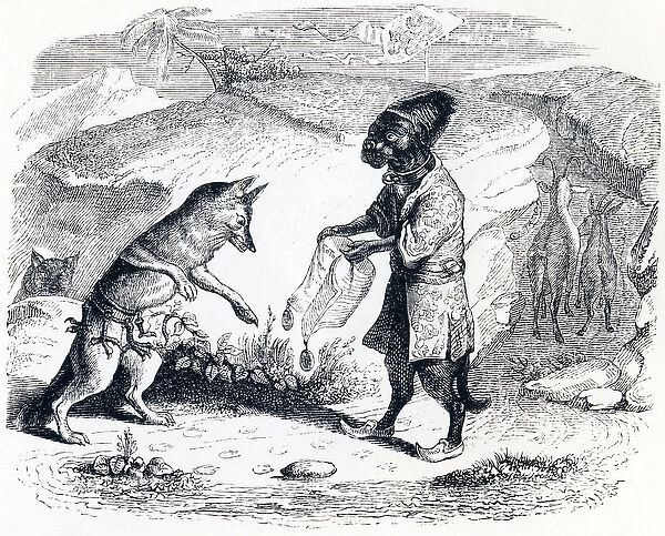 The sick lion and the fox (Le lion malade et le renard) - Fables by La Fontaine