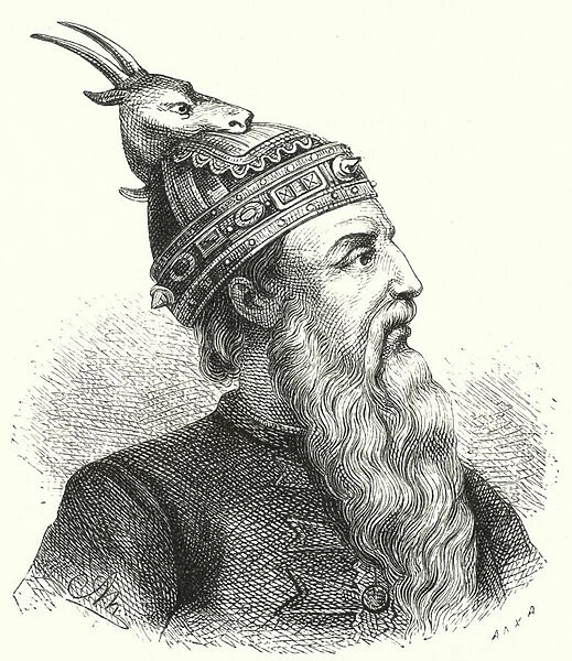 Skanderbeg, Albanian nobleman and military commander (engraving)