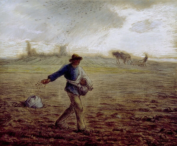 The Sower, c. 1865 (pastel & crayon on paper)