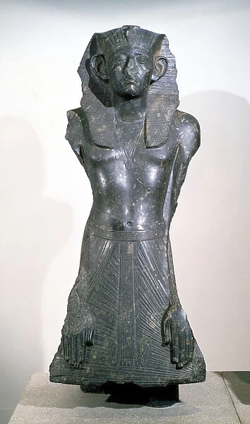 Statue of Sesostris III (1878-1843 BC) in middle age, from Deir el-Bahri, Thebes, c