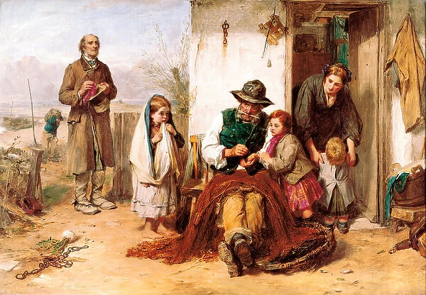 'The poor, the poor mans friend'Painting by Thomas Faed (1826-1900), 1867