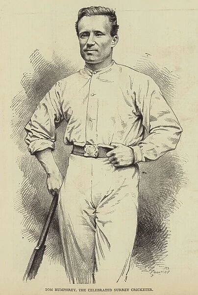 Tom Humphrey, the Celebrated Surrey Cricketer (engraving)