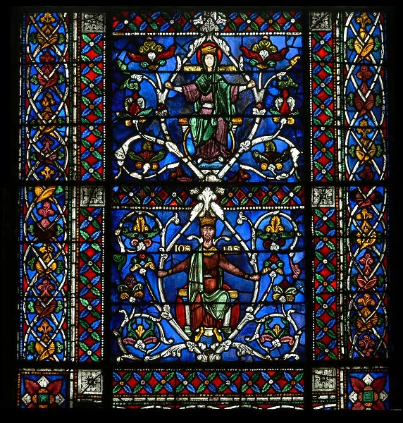 Tree of Jesse Window, Corona Chapel, Canterbury Cathedral, c. 1200 (stained glass)