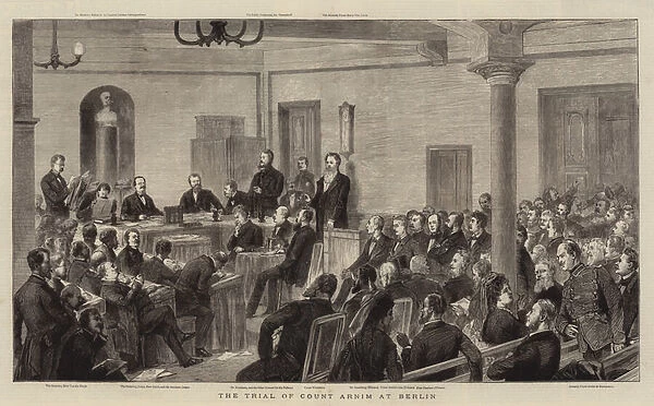 The Trial of Count Arnim at Berlin (engraving)