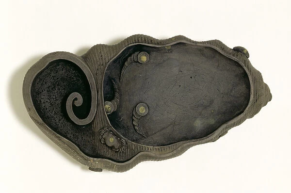 Tuan inkstone in the form of a conch shell, Ch ing dynasty
