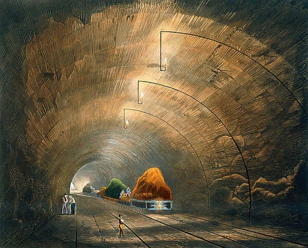 The Tunnel, from Coloured View of the Liverpool & Manchester Railway