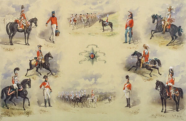Uniforms of the 2nd Life Guards, 1884 (w  /  c on paper)