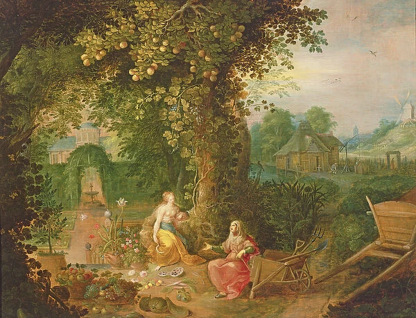 Vertumnus and Pomona (oil on canvas)