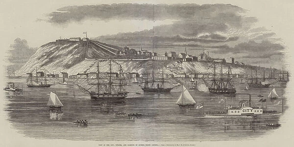 View of the City, Citadel, and Harbour of Quebec, North America (engraving)