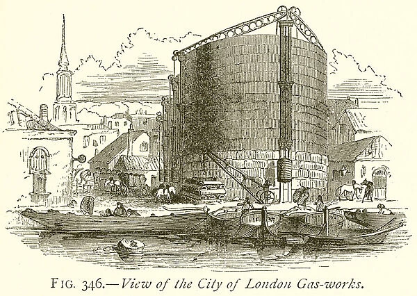 View of the City of London Gas-Works (engraving)