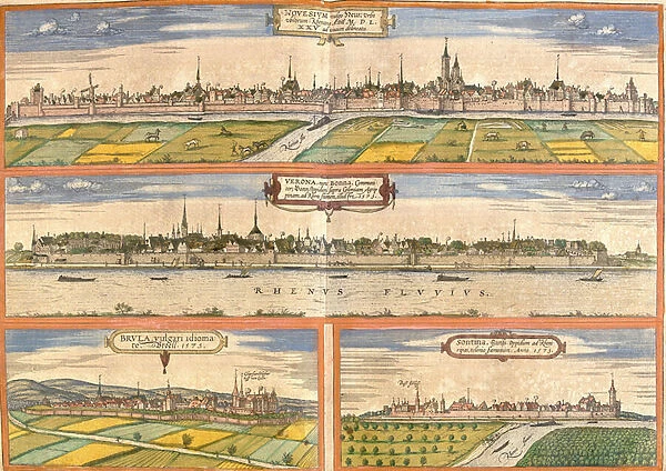 Views of Neuss (Novesium), Bonn (Verona), Bruhl (Brula) and Zons (Sontina)
