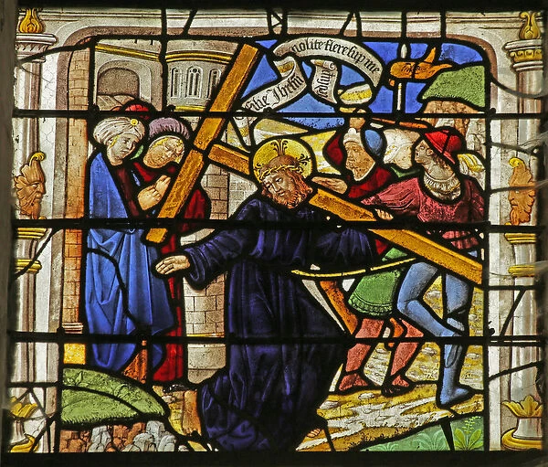 Window depicting the Via Crucis (stained glass)