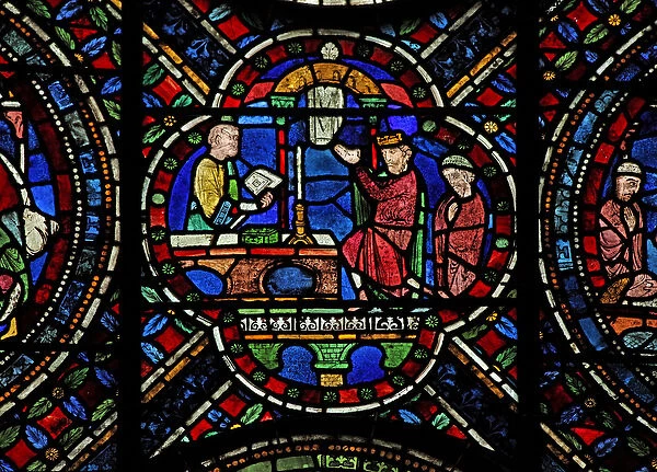Window N7 depicting a scene from the life of St Thomas Becket