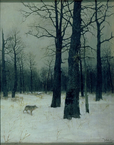 Wood in Winter, 1885 (oil on canvas)