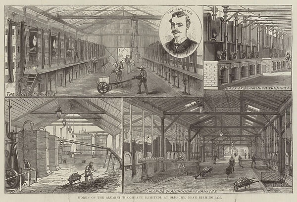 Works of the Aluminium Company (Limited), at Oldbury, near Birmingham (engraving)