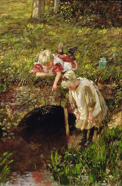 The Young Anglers (oil on canvas)