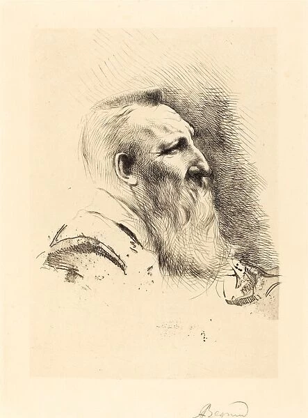 Albert Besnard, Auguste Rodin, French, 1849 - 1934, 1900, etching in black on cream